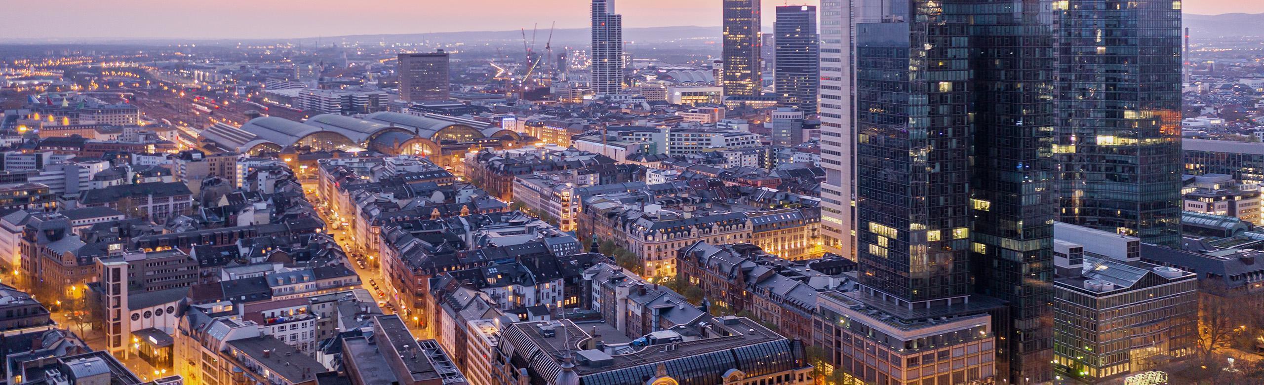 rubber acoustic underlay, rubber underlay, acoustic flooring drone shot with city skyline